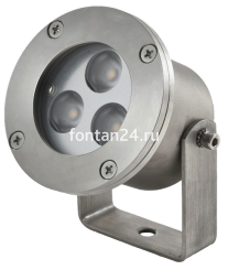 Подводный светодиодный  прожектор c ШИМ управлением LED3D,  3-диодный, 12VDC, угол свечения 25град., нерж. cталь,   1 кабельный ввод с герметичной кабельной муфтой IP68, регулируемый усиленный кронштейн в комплекте, IP68 Подводный светодиодный  прожектор c ШИМ управлением LED3D,  3-диодный, 12VDC, угол свечения 25град., нерж. cталь,   1 кабельный ввод с герметичной кабельной муфтой IP68, регулируемый усиленный кронштейн в комплекте, IP68