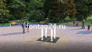 Фонтан для парка "Кубик-Рубик малый" 2x2 м